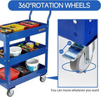 3 Tray 29.3 inch Tool Cart, self Assembly, 300 LBS Capacity Rolling Tool Carts - Image 7