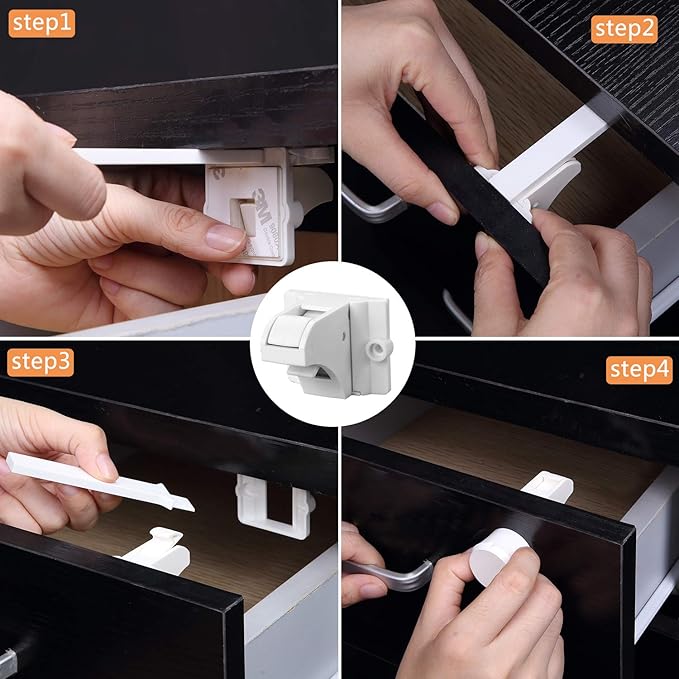 Vmaisi Adhesive Magnetic Locks for Cabinets & Drawers - Image 5