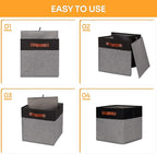 DULLEMELO 12x12 Storage Cubes, Collapsible Sturdy Cube Storage Bins - Image 3