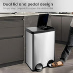 60 Liter 16 Gallon Dual Trash Can, Recycle Bins - Image 5
