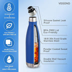 VEGOND 17oz Stainless Steel Water Bottles, Reusable Metal Sports Water Bottle - Image 2