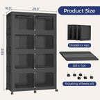 160GAL Storage Bins with Lid and Wheels, Stackable Closet Organizers and - Image 2