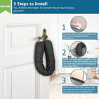 Anze Door Draft Stopper 32 inch Weighted Triangle Draft Stopper Door Air Noise - Image 7