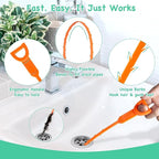 20PCS Drain Clog Remover Tool Set – 59” Drain Snake, 37” Snake Drain Hair - Image 3