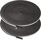 2 Rolls Weather Stripping, 1/4 Inch Wide X 1/8 Inch Thick Foam Seal Tape High by YIJUHOU