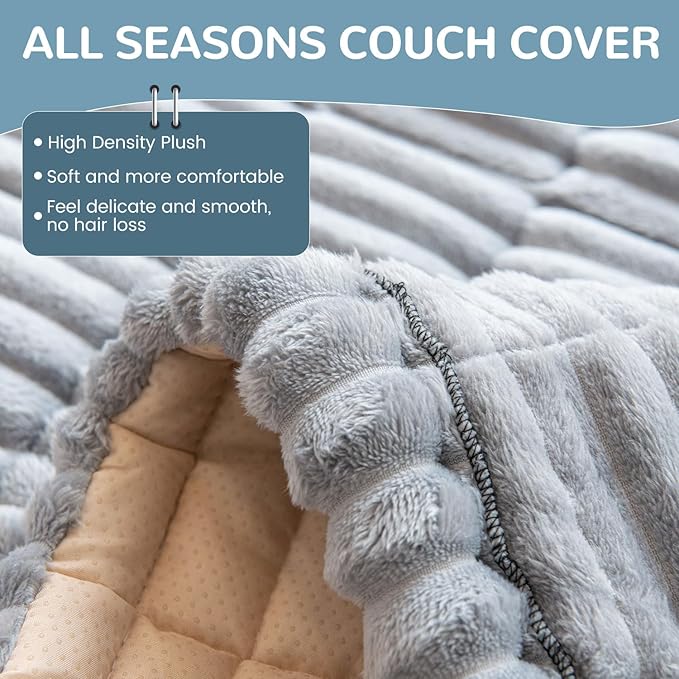 OTOB Couch Covers for Dogs Washable, Non Slip Plush Sofa Cover Kids Pet - Image 3