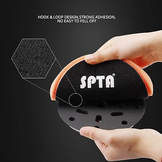 SPTA 5Pc 5.5 Inch Face for 5 Inch 125mm Backing Plate Compound Buffing Sponge - Image 6
