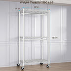 FUTASSI P1 Medium Heavy-Duty Portable Closet, Metal Rolling Clothing Rack - Image 6