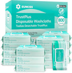 SUNKISS Trustplus Wet Wipes for Adult No Rinse, Extra Large 8”x12” Body by SUNKISS