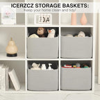 Storage Baskets for Organizing & Shelves, Woven Cotton Rope Organization Bins - Image 6