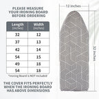 Over The Door Ironing Board Cover 13 x 37 inch, Small Iron Board Cover w Heat - Image 7