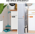 Broom and Dustpan Set with Long Handle, Light Weight Stainless Steel Poles - Image 7