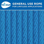 TECEUM Cotton Rope 3/16” – 100 FT – Strong All-Purpose Braided Rope – Natural - Image 9
