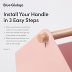BLUE GINKGO Large Storage Basket – Plastic Caddy - Image 4