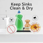 Silicone Sponge Holder Kitchen Sink Organizer Tray Dish Caddy Soap Dispenser - Image 2