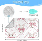 Easter Bunny Bows Pink Ironing Mat Thickened Ironing Blanket Travel Portable - Image 2