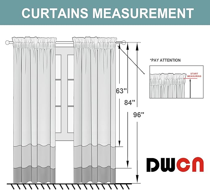 DWCN Yellow Room Darkening Blackout Curtains - Image 8
