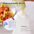Condiment Squeeze Bottles for Ketchup Hot Sauce Liquids Oil - Image 3