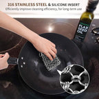 Herda 316L Cast Iron Scrubber Cleaner, Large Chainmail Scrubber - Image 2