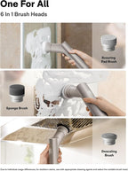 HOTO Handheld Short-Handle Electric Spin Scrubber, IPX7 Waterproof Cordless - Image 3