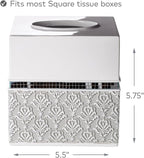 Creative Scents Mirror Damask Square Tissue Box Cover - Image 5