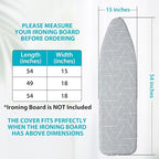 Ironing Board Cover with Padding 15 x 54 inch Standard Full Size, Heat - Image 6