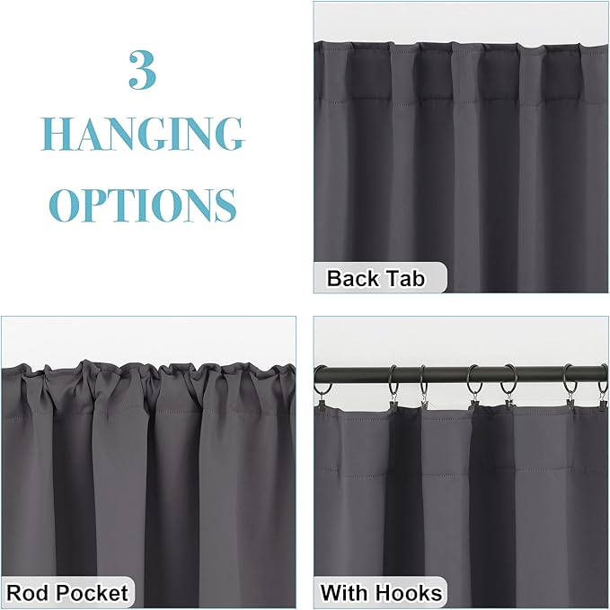 RYB HOME Bathroom Curtains Blackout - Image 6