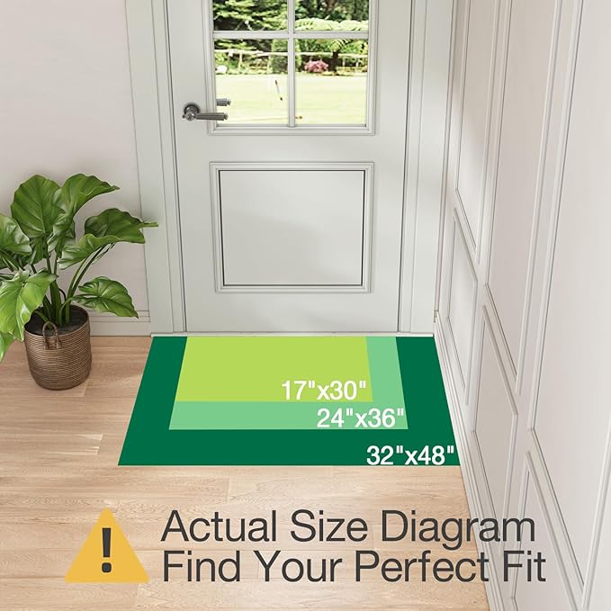 LUMI Indoor Door Mat 32"x47", Ultra Thin Low Profile Non-Slip Doormat - Image 2