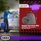 AIDEA Car Wash Mitt Microfiber-2Pack, Scratch-Free& Lint-Free, Premium Chenille - Image 2