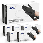 JMU Black Nitrile Gloves Medium Bulk, Case of 1200, Latex Free Powder Free by JMU