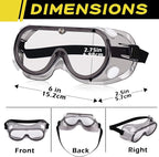 Yunsailing Protective Safety Goggles Lab Over Glasses Clear Anti Fog Eye - Image 2