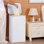 efluky Laundry Hamper with Lid, 100L Tall Laundry Basket with Bamboo Handles - Image 7