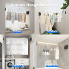 Retractable Clothesline Indoor, Non-Sagging Outdoor Clothes Line Retracting - Image 6