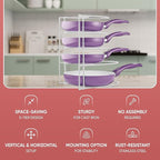 Heavy-Duty Pots and Pans Organizer | 5-Tier Cookware & Lid Storage Rack | - Image 5