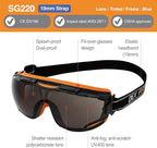 DEX FIT Protective Safety Goggles SG220; Anti Fog & Scratch, Z87 Eye Protection - Image 2