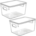 Clear Plastic Storage Bins by CONTROLKITCHEN