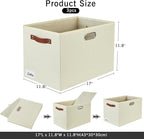 3-Pack Foldable Fabric Storage Bins - Image 2