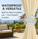 2 Pack Crystal Flower Curtain Tiebacks – Decorative Spring Wire Buckle Clips - Image 6