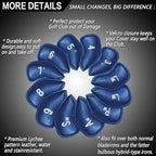 FINGER TEN Premium Synthetic Leather Stylish Iron & Wedge Golf Head Covers - Image 2
