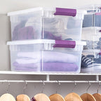 Sterilite 12-Pack 15 Quart ClearView Latch Box, Stackable Organizer Bins - Image 7
