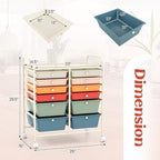 GOFLAME 12-Drawer Rolling Storage Cart, Mobile Utility Cart - Image 3