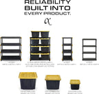 CX Black & Yellow®, 5-Tier Heavy Duty Plastic Storage Shelving Unit, - Image 9