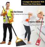 Heavy Duty Broom Outdoor and Indoor, 4 Pack Upgraded Commercial Angle Brooms - Image 6