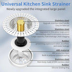 Upgraded 3 in 1 Kitchen Sink Drain Strainer - Image 5