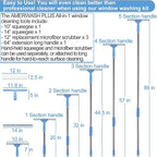 Window Squeegee Washing Kit for High Window, Shower Glass Door, Mirror Cleaning - Image 6