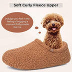 HomeTop Women's Fuzzy Curly Fur Memory Foam Loafer Slippers - Image 3