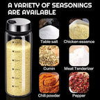 2 Piece 4-Neck Seasoning Shakers Moisture Resistant Seasoning Shakers Glass - Image 4