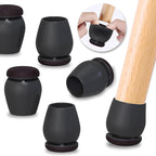 Ezprotekt 24 Pcs Black Chair Leg Floor Protectors by VisittheEzprotekt
