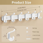 Coat Rack Wall Mounted Heavy-Duty: Metal Coat Hanger 6 Hooks - Image 5
