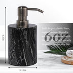 Marble Soap Dispenser with Stainless Steel Pump, 6 Ounces - Image 4
